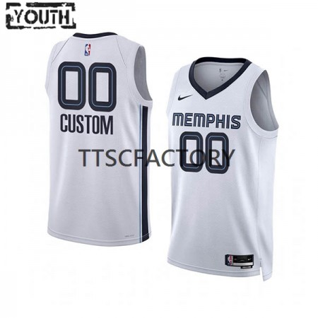 NBA Børn Trøje Memphis Grizzlies Custom Nike 2022-23 Association Edition Hvid Swingman NBA Børn Trøje Memphis Grizzlies Custom Nike 2022-23 Association Edition Hvid Swingman